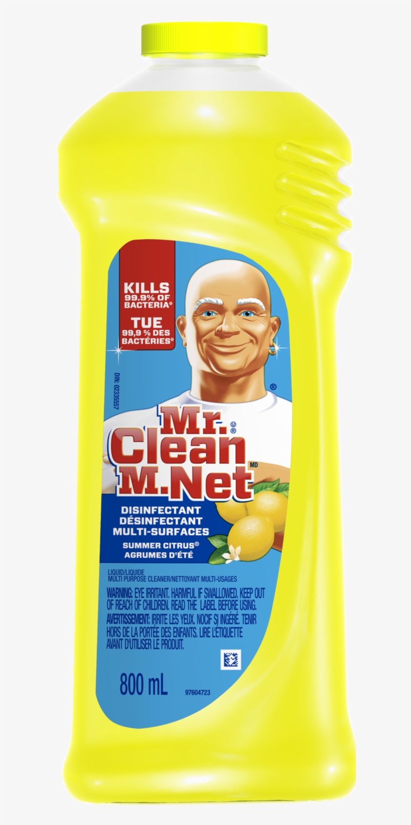 Clean Disinfectant Summer Citrus Liquid Multi Purpose - Mr Clean, transparent png #4629252