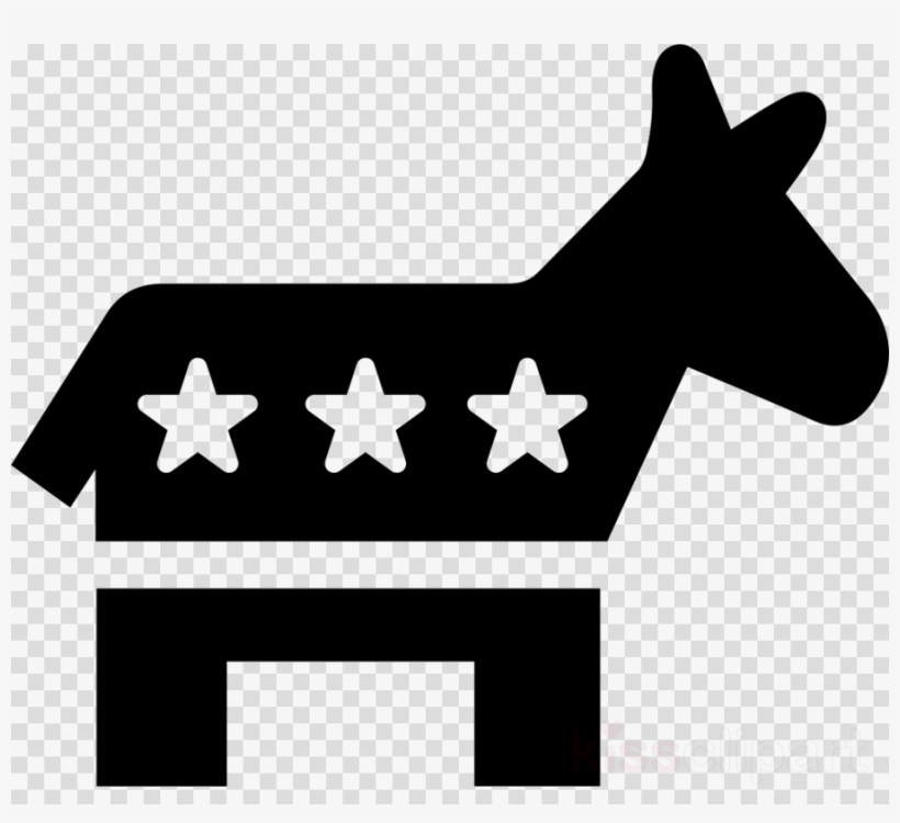 Democrat Donkey Icon Clipart United States Of America - Democratic Symbol Black And White, transparent png #4629962