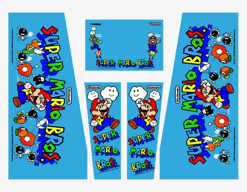 Super Mario Bros - Super Mario Bros Pinball Decals, transparent png #4630433