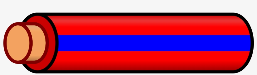 Wire Red Blue Stripe - Red Wire With Blue Stripe, transparent png #4631597