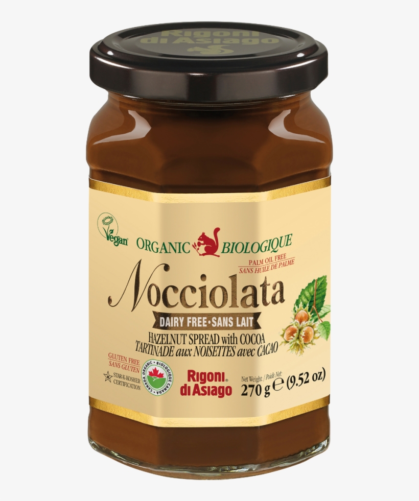 Packaging For Rigoni Organic Nocciolata Hazelnut Spread - Nocciolata Vegan, transparent png #4631950