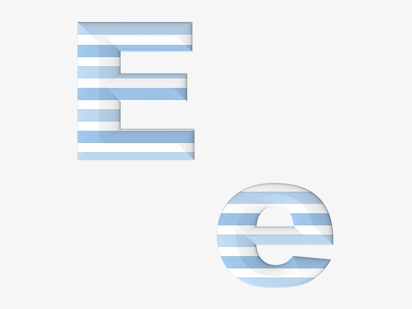 Abc, Alphabet, E, Letter, Font, Baby, Blue, Stripe, - Alphabet, transparent png #4632773