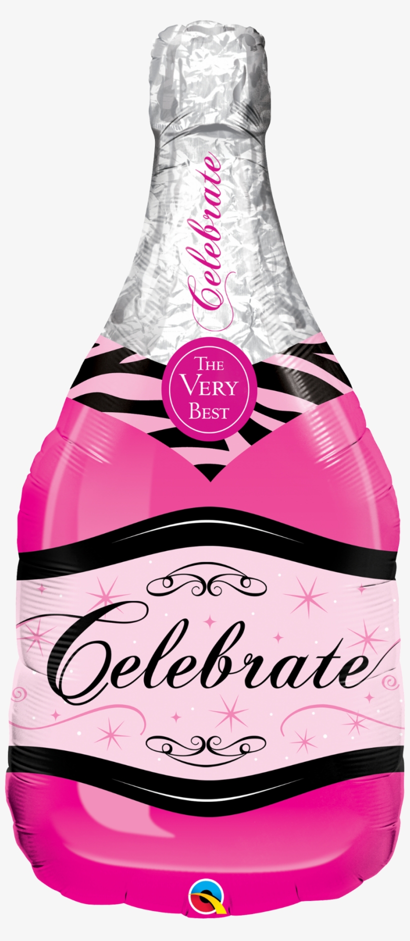 Pink Champagne Bottle Balloon, transparent png #4634030