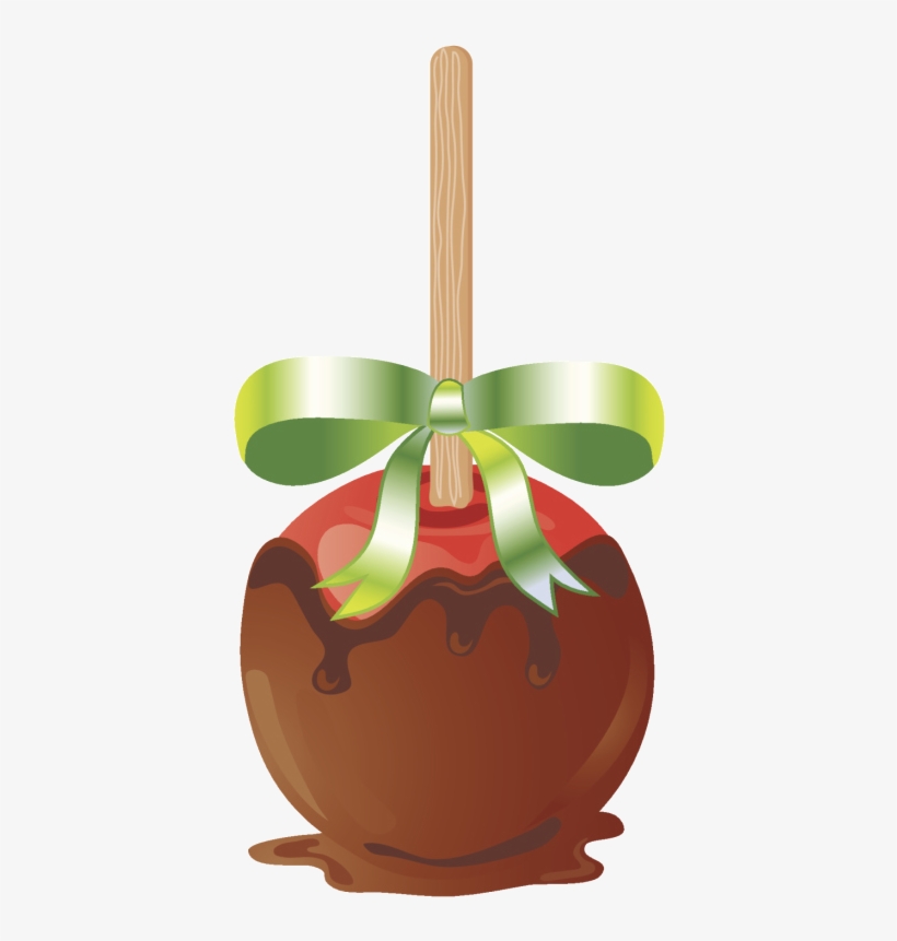 Atkins Dipped Apples - Caramel Apple Clip Art, transparent png #4635357