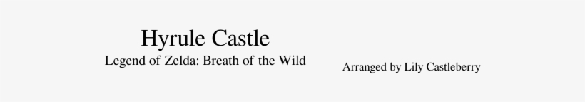 Hyrule Castle Sheet Music For Flute, Clarinet, Alto - Ivory, transparent png #4635867