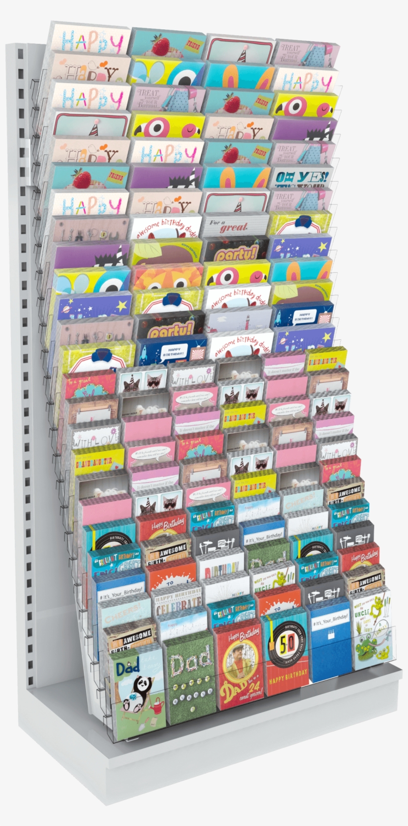 25 Tier Greeting Card Bay - Gondola Greeting Card Displays, transparent png #4636488