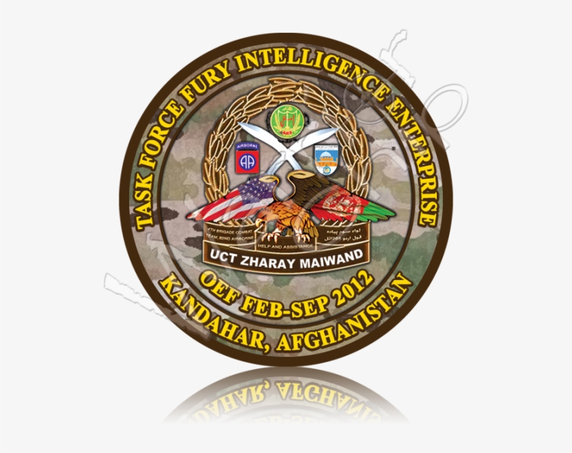 Task Force Fury Intelligence Enterprise - 1st Battalion 508th Parachute Infantry Regiment Coin, transparent png #4637110