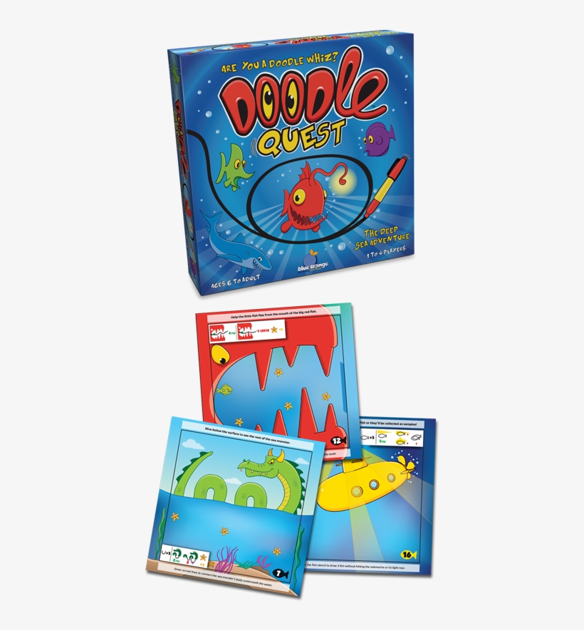 Doodle Quest Game - Blue Orange Doodle Quest Game, transparent png #4637205