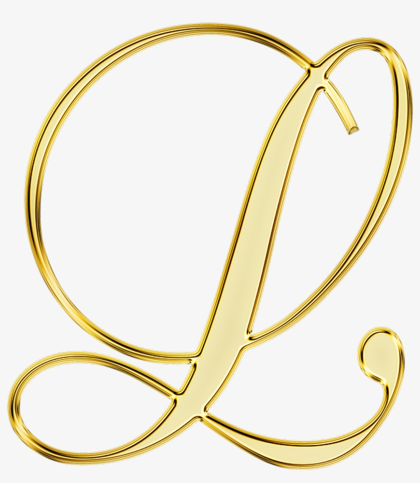 Letter L In Gold, transparent png #4638131