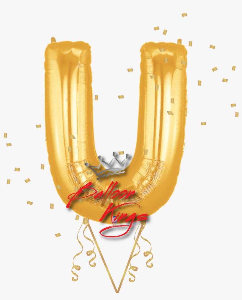 Gold Letter U, transparent png #4638196