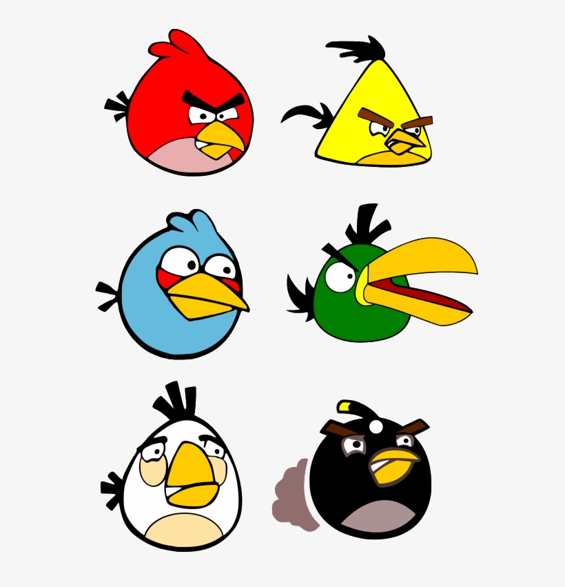 Blue Bird Angry Birds Characters Svg Files - Cartoon Characters Angry Birds, transparent png #4639143