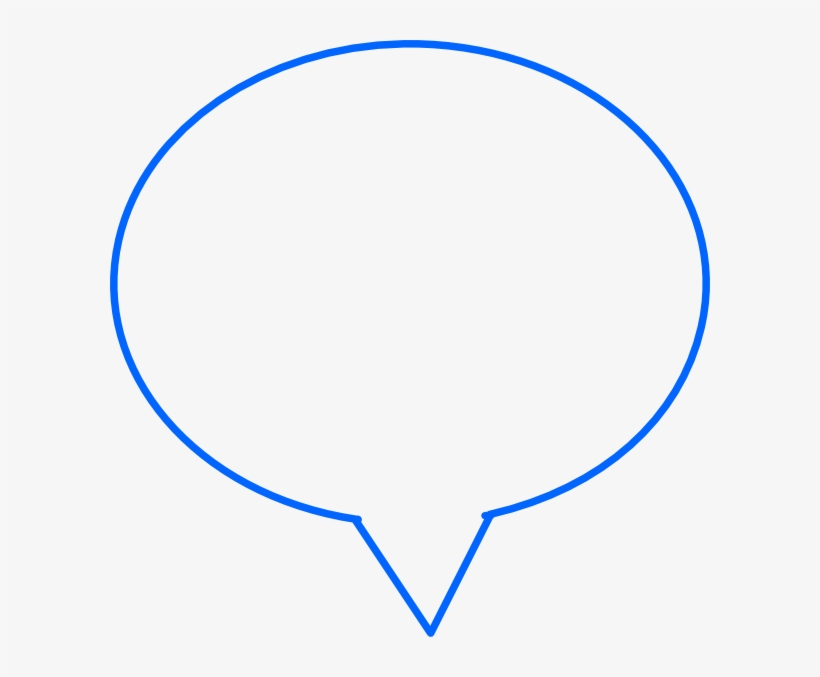 Blue Outline Speech Bubble, transparent png #4640641