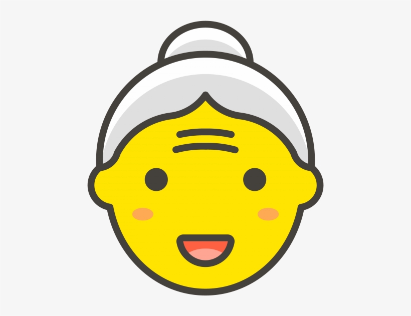 Old Woman Emoji - Old Woman Vector Png, transparent png #4641912