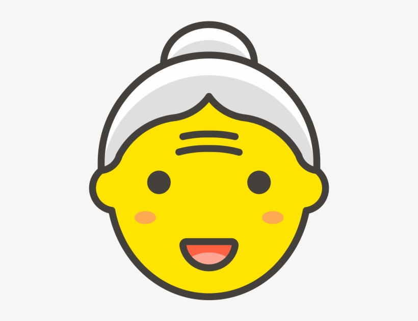 Old Woman Emoji - Old Woman Vector Png, transparent png #4641912