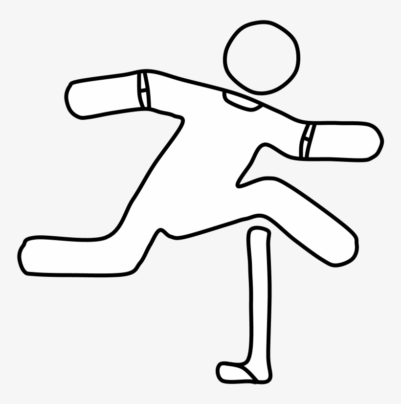 Hurdler, Hurdle, Black And White, Png - Line Art, transparent png #4642035