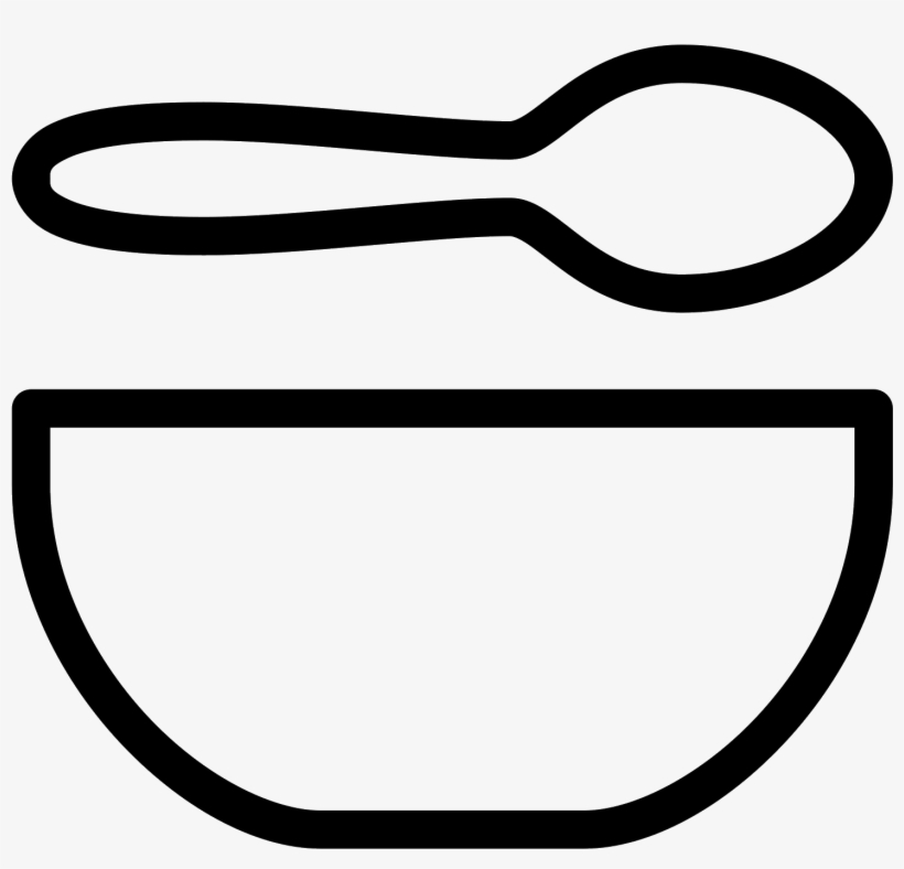 Bowl With Spoon Icon - Icon, transparent png #4642297
