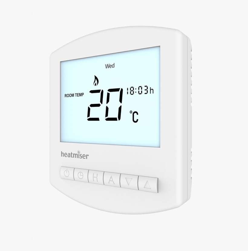Heatmiser Slimline - Heatmiser Slimline-b Battery Powered Programmable Thermostat, transparent png #4642556