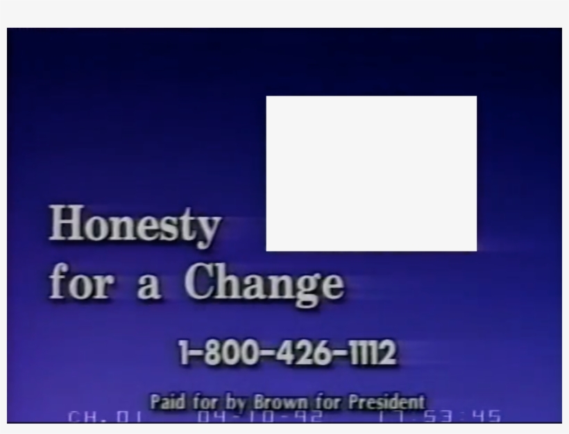 Jerry Brown "honesty For A Change" - Jpeg, transparent png #4644027