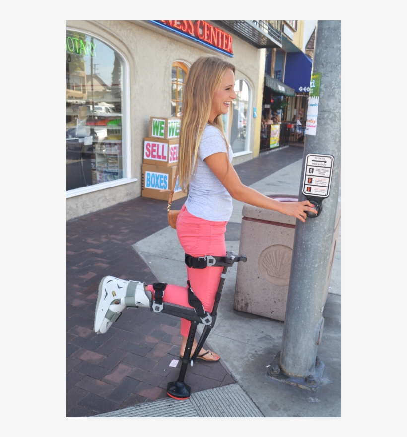 Iwalk - Iwalk 2.0 Hands-free Crutch, transparent png #4644337
