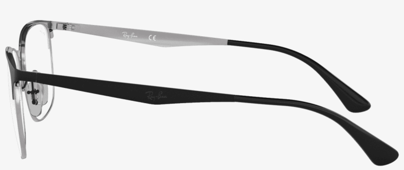 Rx6421 Glasses In Black On Silver - Ray Ban Eyeglasses Rx6421, transparent png #4644435