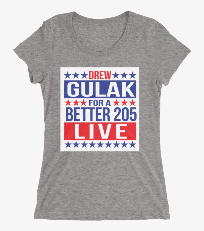 Drew Gulak "election" Women's Tri Blend T Shirt - Women's Distinct Heiress Ii Triblend - Blue Triblend, transparent png #4644509