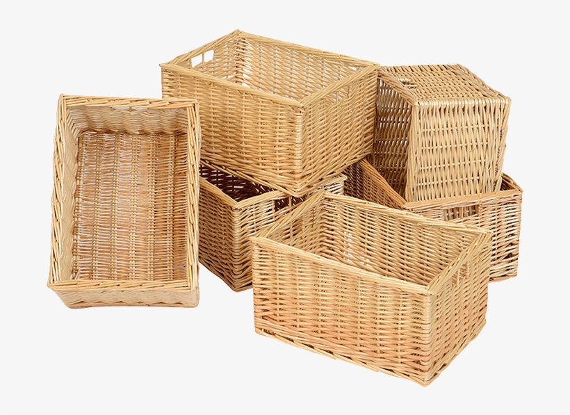 Kebrico Wicker Basket - Deep (pack Of 6), transparent png #4645041