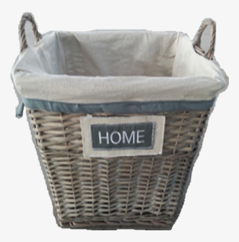 Wicker Baskets With Liner, Wicker Baskets With Liner - Storage Basket, transparent png #4645428