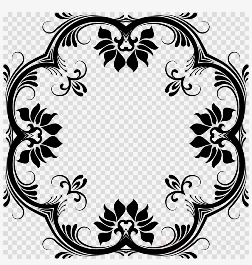 Download Vector Design Black And White Floral Png Clipart - Mayan Calendar Clipart Hd, transparent png #4645916