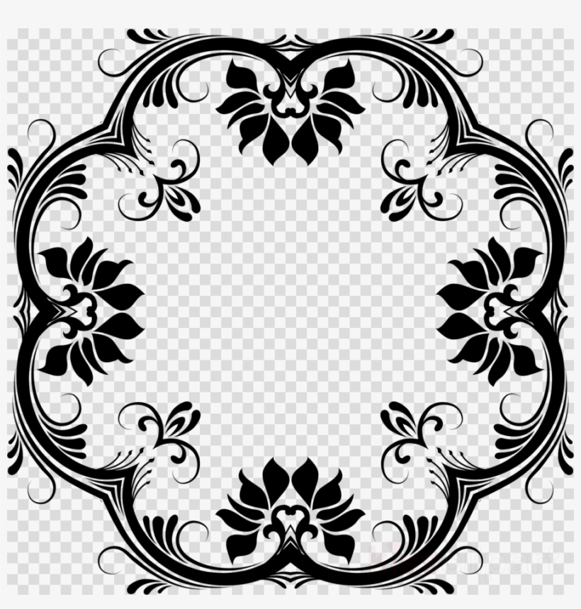 Download Vector Design Black And White Floral Png Clipart - Mayan Calendar Clipart Hd, transparent png #4645916
