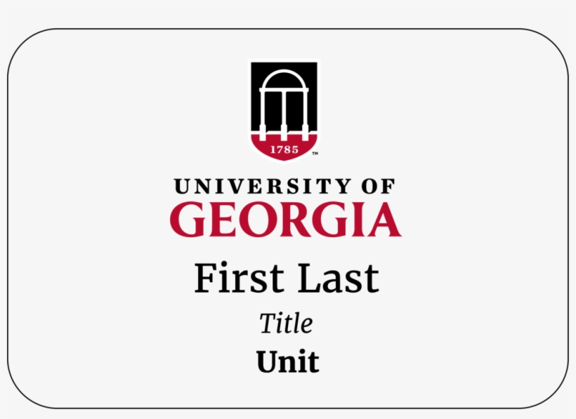 Name Tags - University Of Georgia Logo, transparent png #4646084