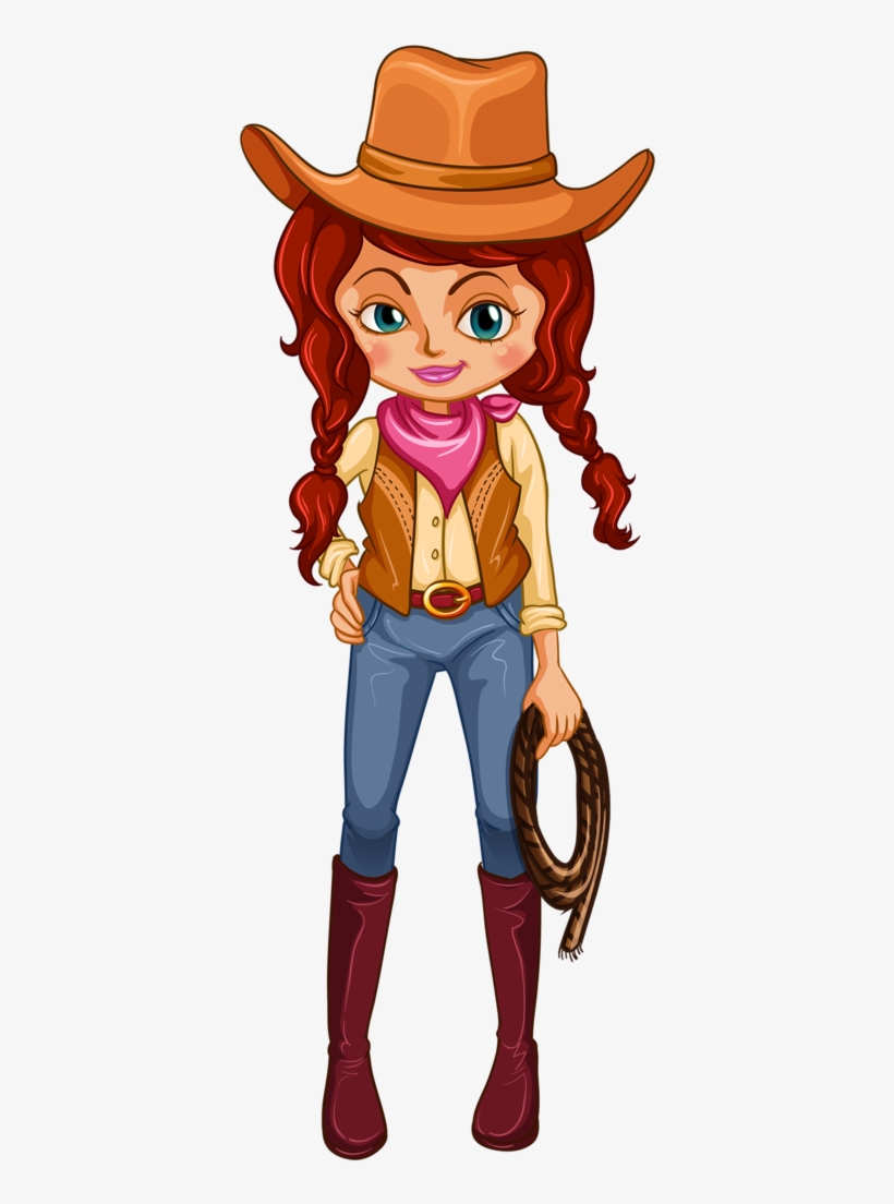 Cowboy E Cowgirl - Cowgirl Cartoon Characters Png, transparent png #4646146