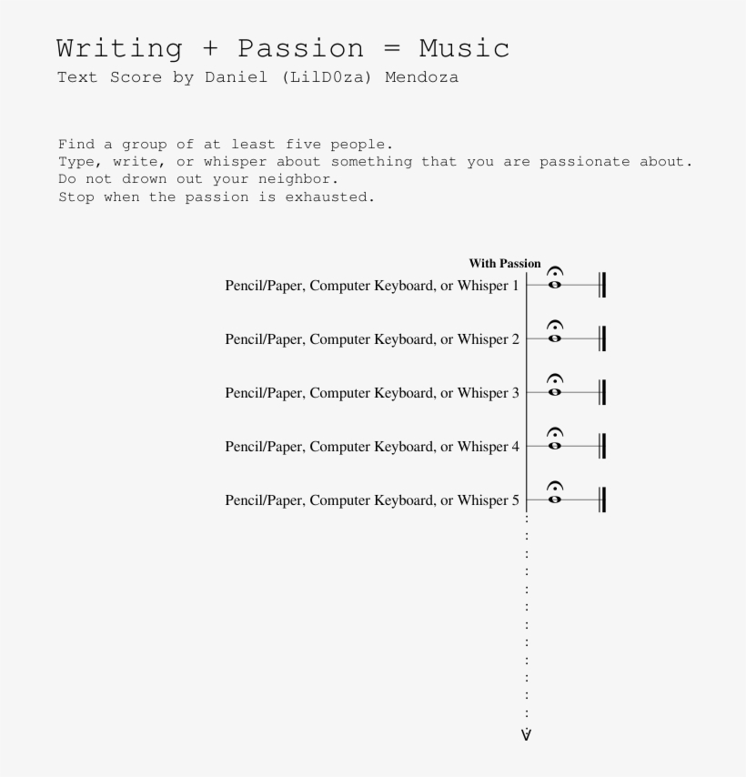 Writing Passion = Music Sheet Music For Percussion - Document, transparent png #4646675