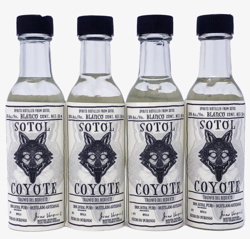 Sotol Coyote 38% Alc 50ml 4 Pack - Sotol, transparent png #4647477