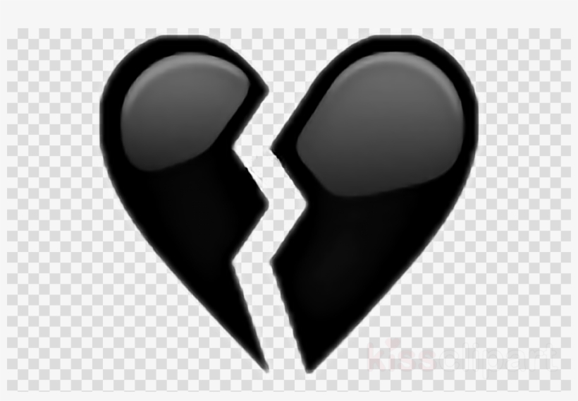 Black Broken Heart Emoji Clipart Emoji Broken Heart - Vinyl Record With No  Background - Free Transparent PNG Download - PNGkey
