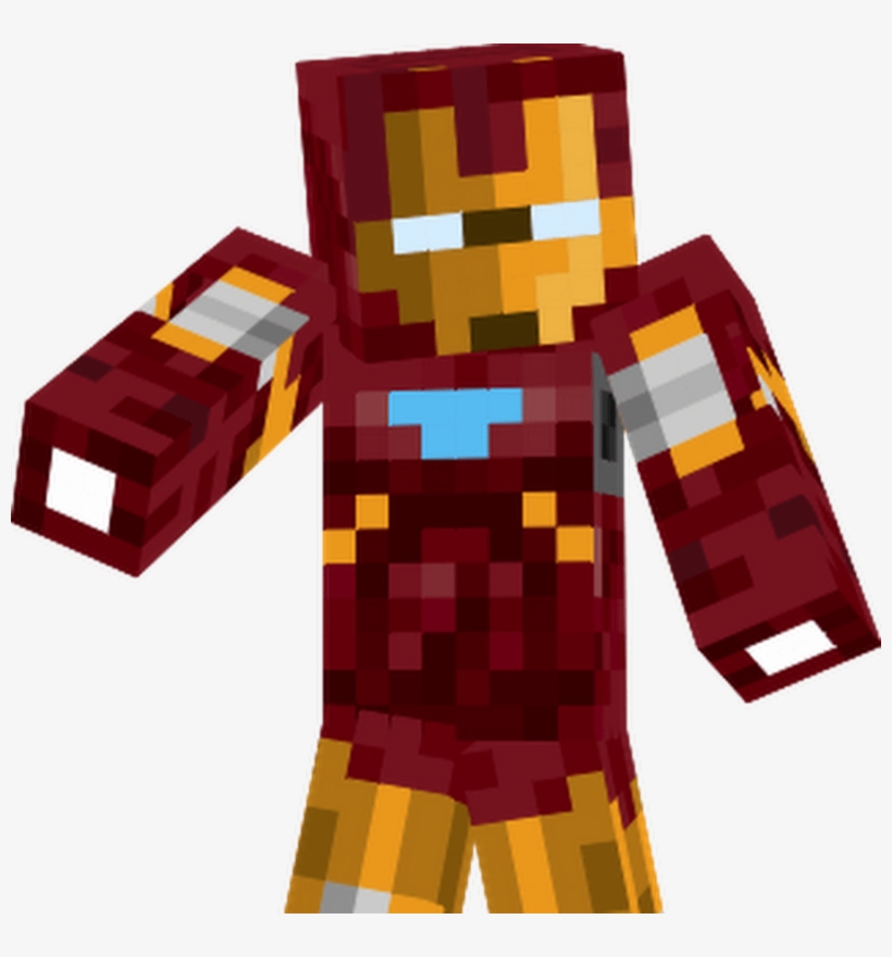 Minecraft Iron Man Game - De Iron Man Minecraft Skin, transparent png #4648046