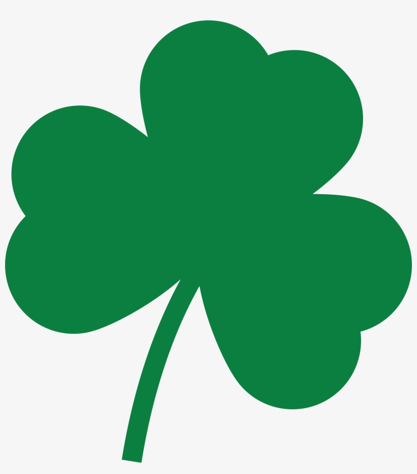 Free Clipart Of A St Paddys Day Solid Green Shamrock - St Patricks Day Clover, transparent png #4649118