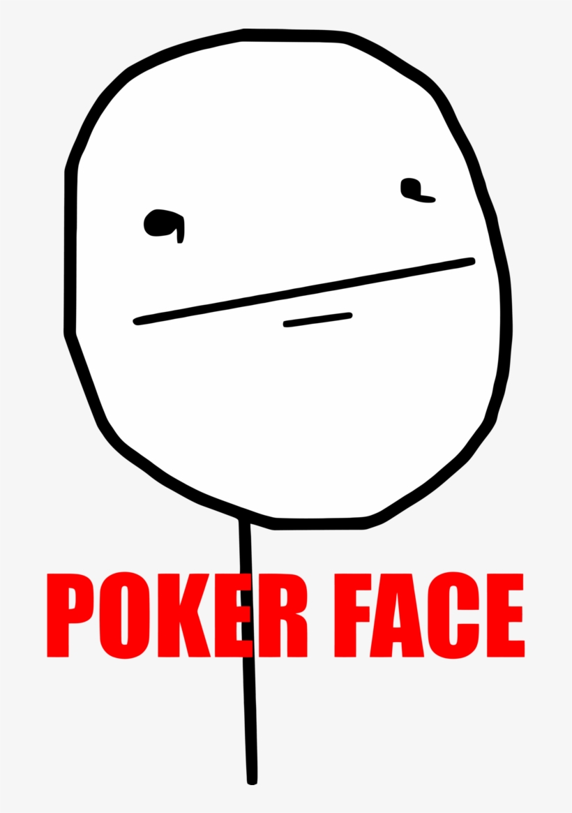 Poker Face Meme Png Vector Black And White Library - Poker Face, transparent png #4649828