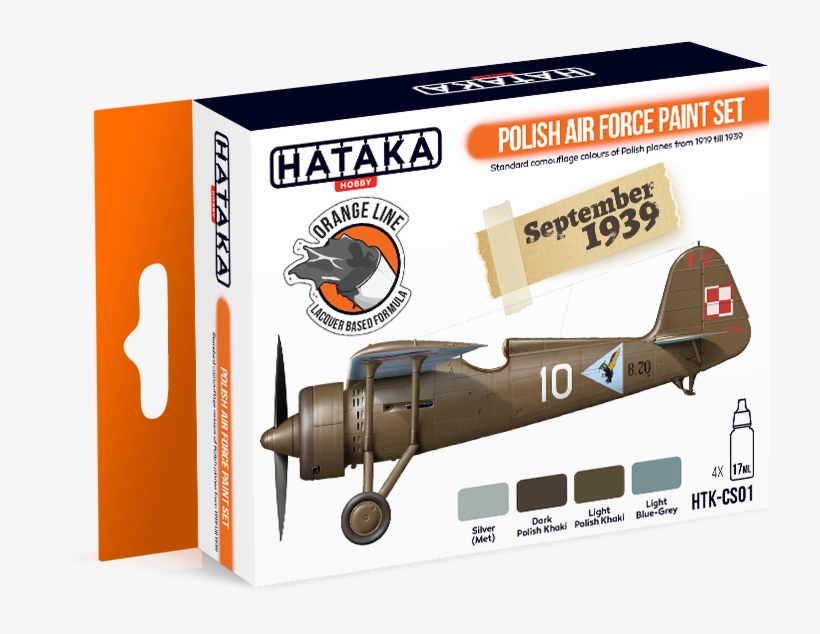 Htk-cs01 Orange Line Polish Air Force Paint Set - Hataka Hobby Hataka Orange Line – Polish Air Force, transparent png #4650507