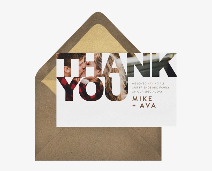 Bold Type Thank You Note - Graphic Design, transparent png #4650983