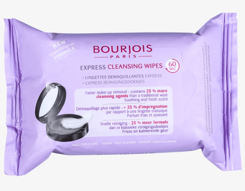 -34% Bourjois Express Cleansing Wipes - Bourjois, transparent png #4652517