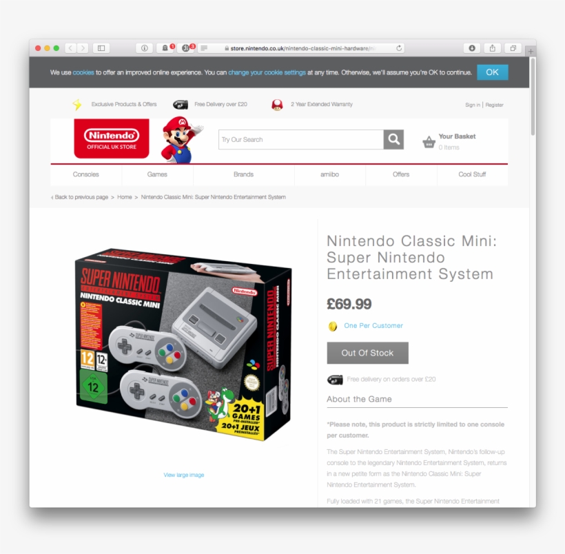 Https - //store - Nintendo - Co - Uk/nintendo Classic - Nintendo Classic Mini (snes), transparent png #4654959