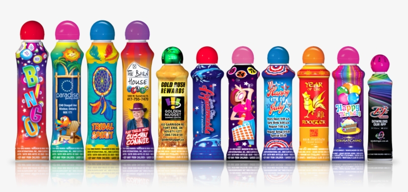 Custom Full Color Bingo Ink Sleeves - Plastic Bottle, transparent png #4655890