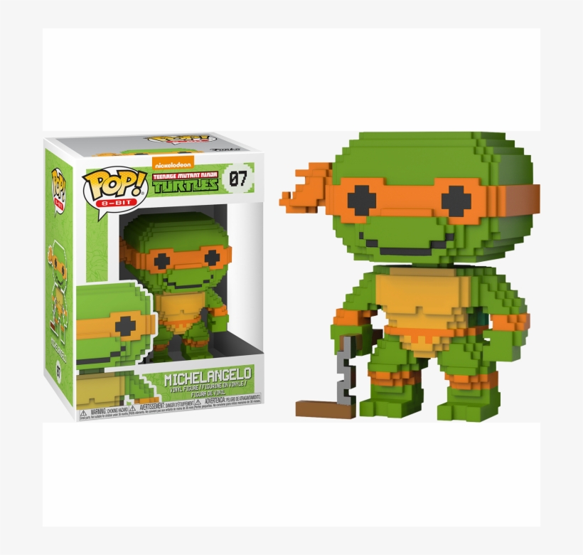 Figure Funko Pop 8-bit Michelangelo The Teenage Mutant - Baxter Stockman - Pop! Vinyl Figure, transparent png #4655941