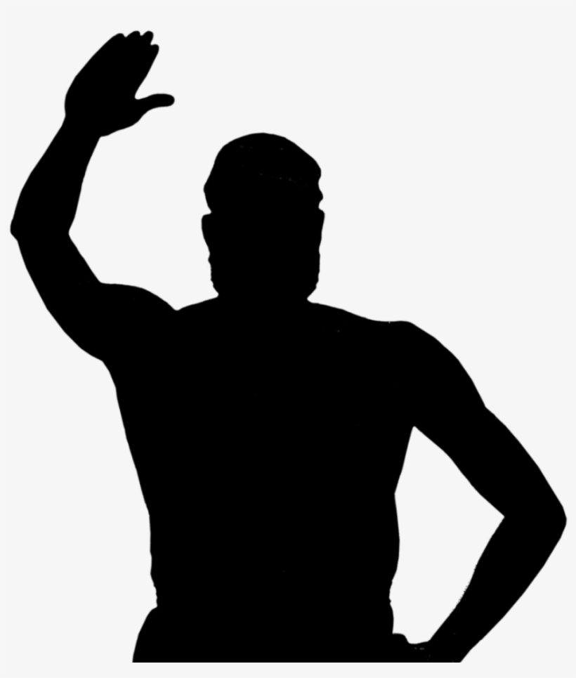 Man Hi Raise Hand - Hola Silueta, transparent png #4656097