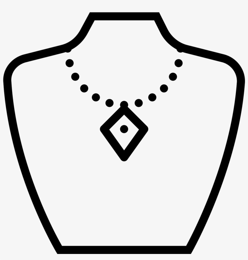 A Necklace With A Thin Chain And Large Diamond Shaped - Jewelry Icon, transparent png #4657180