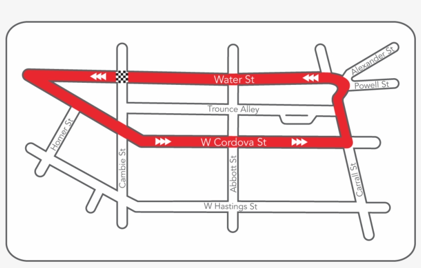 Race Route Map 11jan255847 - Vancouver, transparent png #4657954