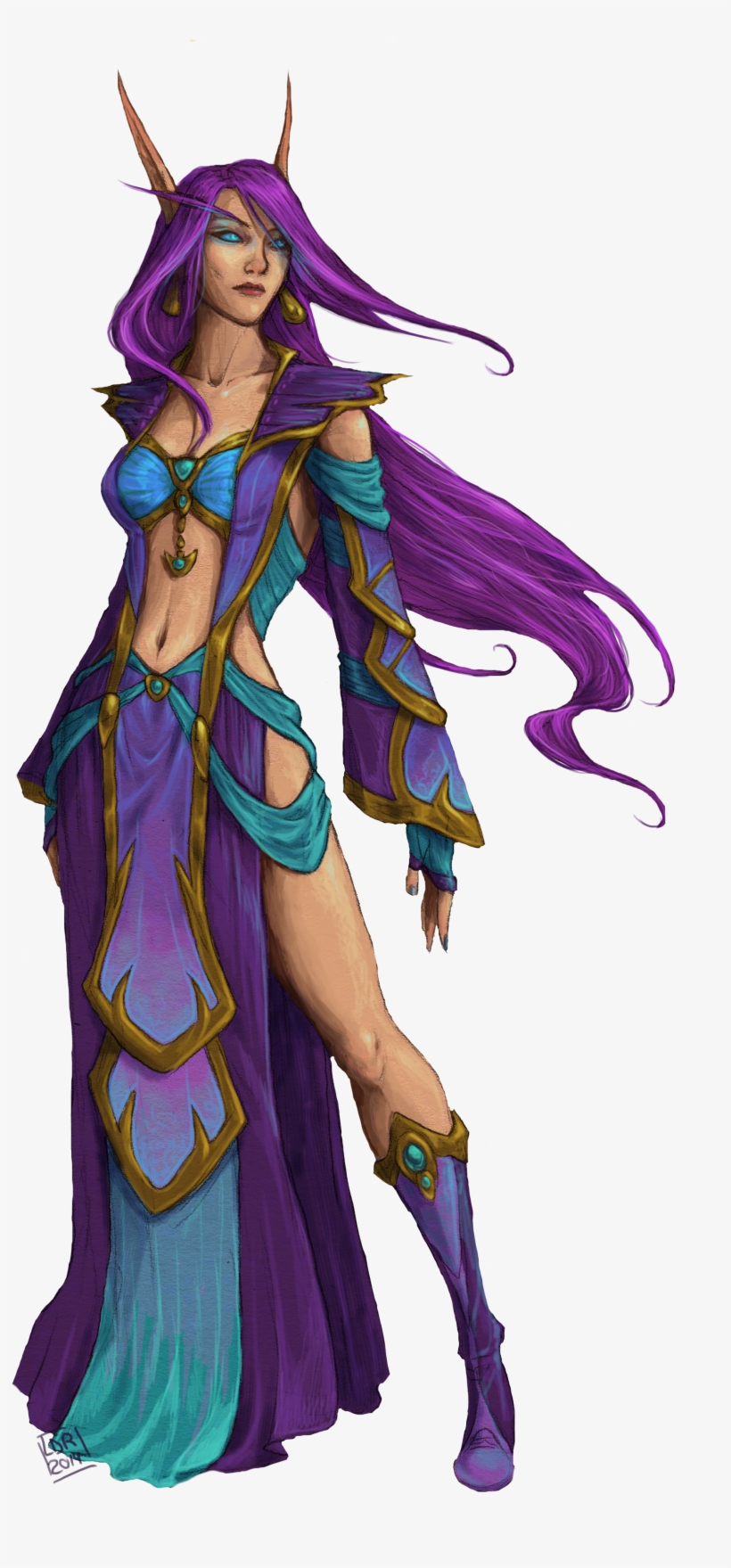 Wow Png Female Mage Clip Download - Wow Female Character Costume, transparent png #4659889
