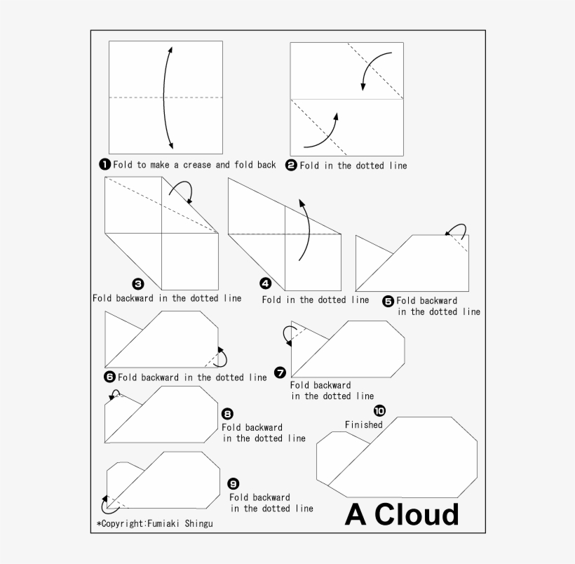 Origami Cloud, transparent png #4661486