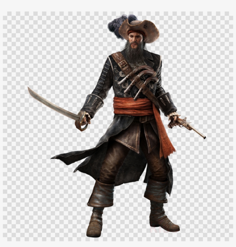 Assassin's Creed Black Flag Blackbeard Clipart Assassin's - Pirate Assassin's Creed, transparent png #4662052