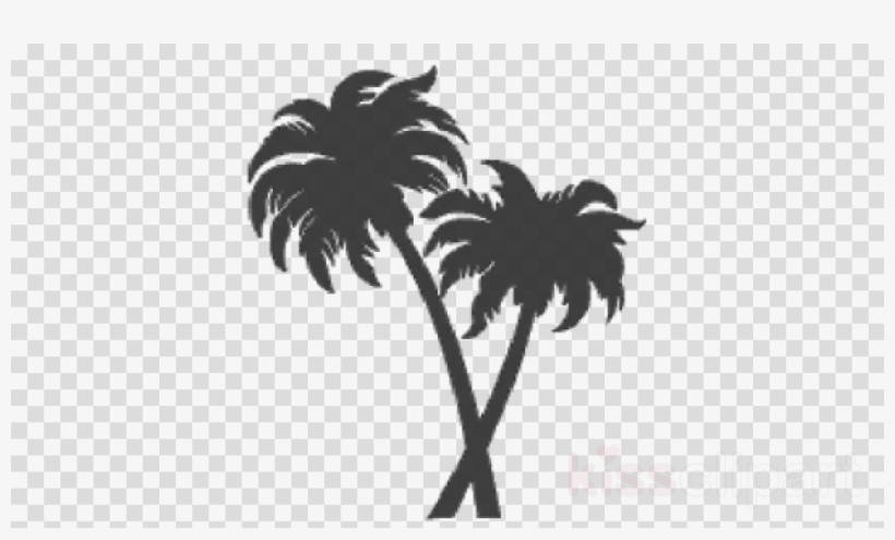 Download Silhouette Two Palm Tree Png Clipart Palm - Silhouette Palm Trees Png, transparent png #4662564